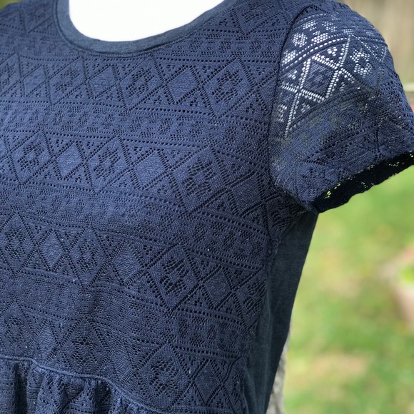 Abercrombie Kids Navy Blue Top Sz 13/14 - Picture 6 of 6